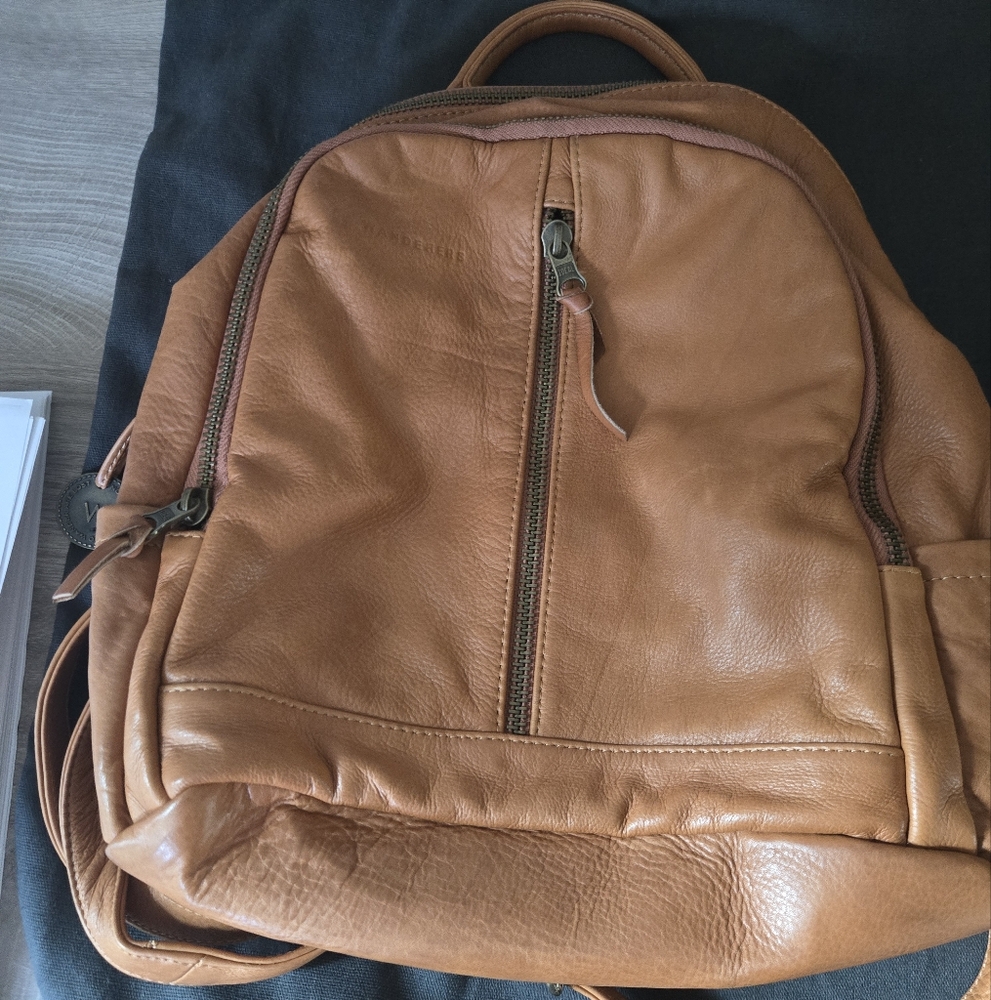 Wanderers Travel Co Noosa Tan Leather Backpack